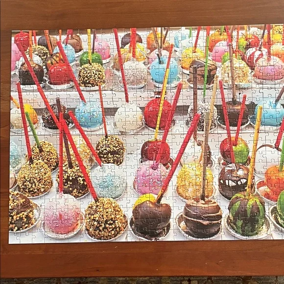 500 Piece Puzzle - Colorful Candied Granny Smith Apples by Colorluxe - Picture 2 of 9